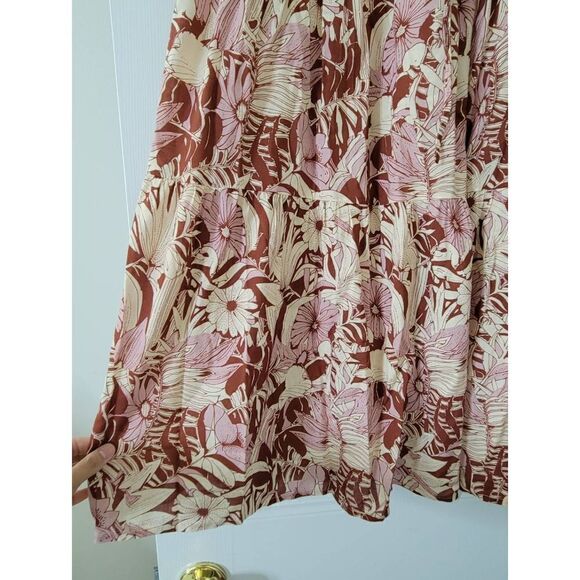 TROVATA Bird of Paradise Makena Skirt, Canela Palm S $278 NWOT - Picture 8 of 10